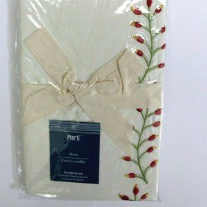 Pier 1 Imports One Floral Embroidered Euro Sham